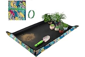 HNXTYAOB Extra Large Repotting Mat for Indoor Plant Transplanting and Mess Control 43.5"x 29.5" Thick Waterproof Potting Mat Succulent Gardening Mat Portable Foldable Potting Tray Unique Gifts for Plant Lovers