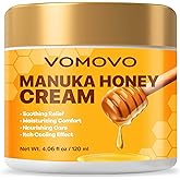 Vomovo Manuka Honey Cream (4.1 Fl Oz), Eczema Cream for Adults, Eczema Lotion for Face & Body, Natural Manuka Honey Ointment for Soothing, Dry & Itchy Skin, Itchy Skin Relief Moisturizer