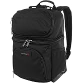 Wolverine 36 Can Cooler Backpack with Durable Nailhead Nylon, Dual Compartment Cooler &amp; Dry Storage, Padded Mesh Back Panel, &amp; Exterior Water Bottle Pockets