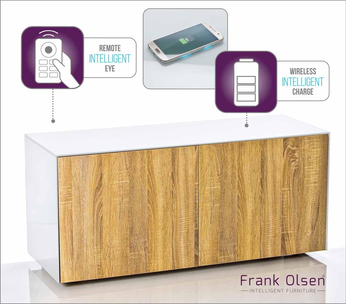 Frank Olsen INTEL1100WOK White TV Cabinet For TVs Up To 55 inch 55 inch