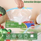 Hemiks 50 Pcs Food Storage Freezer Bags 4.55L Large Zip Lock Expandable Bottom view 3
