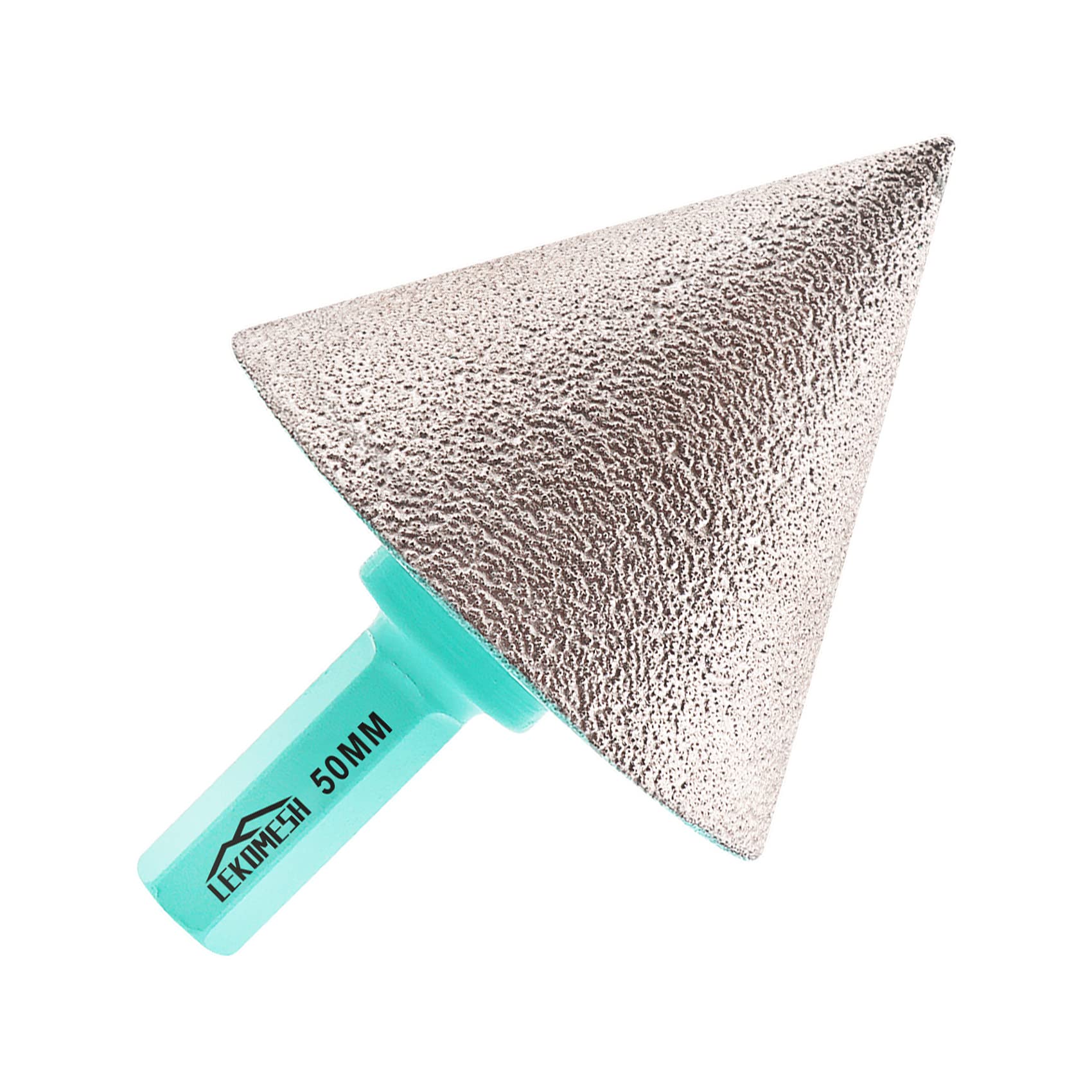 Diamond Cone Bit Tiling – Diamond Beveling Chamfer Bit 0–50mm, Hex Shank Tile Cone Cutter & Tile Cone Grinder for Chamfering Enlarging Holes in Porcelain, Ceramic, Marble, Granite LEKOMESH