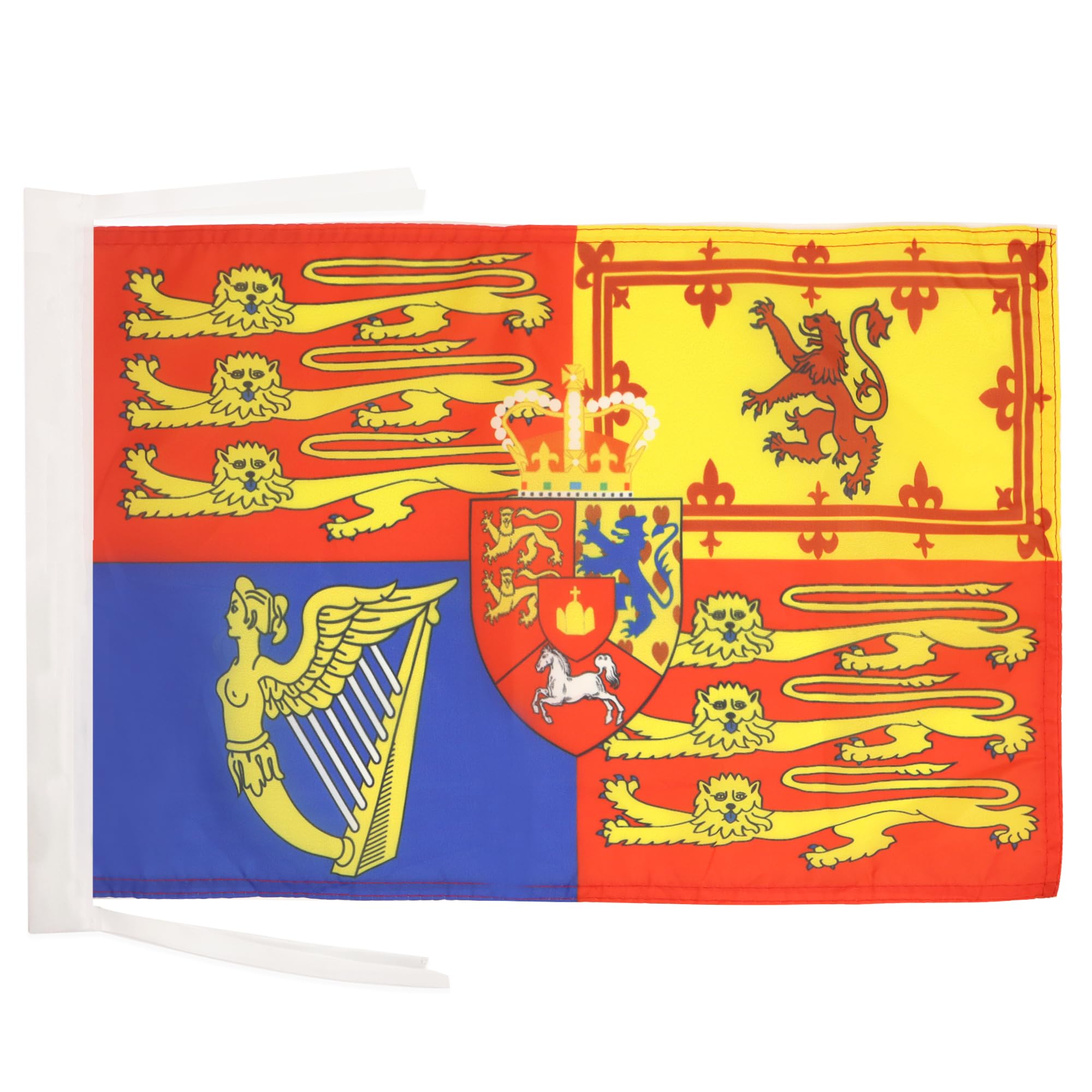 AZ FLAG - United Kingdom Royal standard Flag - 18'' x 12'' - 100% Polyester UK royal standard Small Banner with Two Cords - Fade Resistant - Vivid Colors - 18x12 in - 45x30 Cm