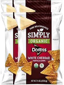 Doritos Simply Organic White Cheddar Tortilla Flavored Chips Limited edition - 7.5oz (4)