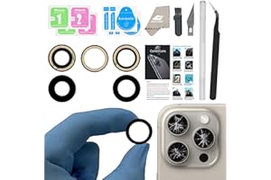 Rear Camera Lens Covers Replacement for iPhone 15 Pro & 15Pro Max, GVKVGIH Back Camera Len Glass Replacement with Double-Side