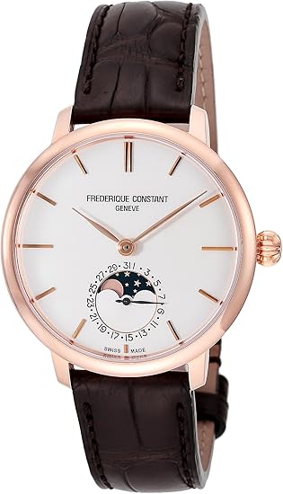 Amazon フレデリック コンスタント 腕時計 スリムラインムーンフェイズマニュファクチュール シルバー文字盤 703v3s4 メンズ 並行輸入品 ブラウン メンズ腕時計 腕時計 通販