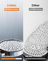Cobbe Hard Water Filter Shower Head and Hose, 6 Modes, Chrome view 7