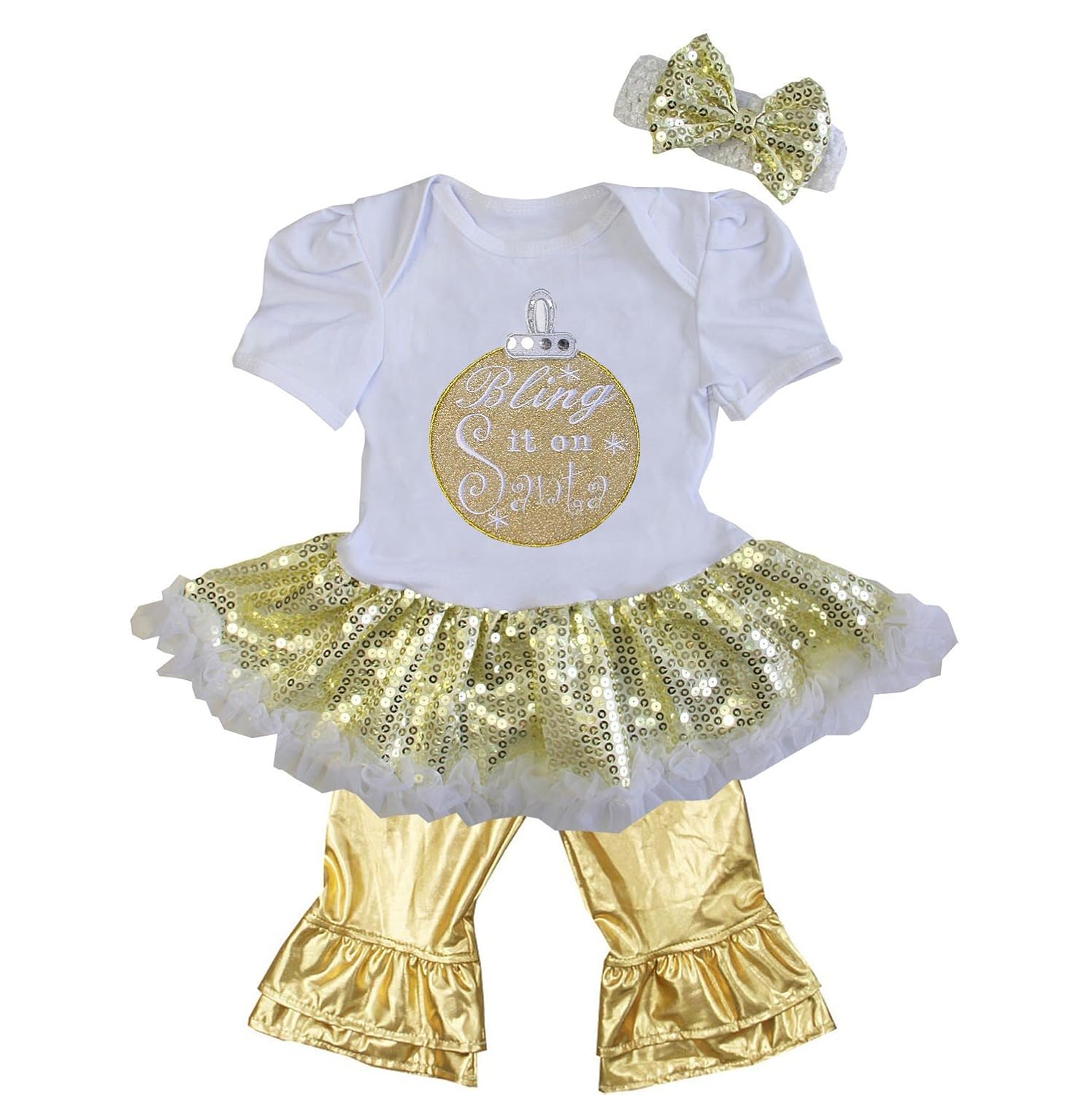 baby girl gold pants