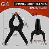 G4GADGET Pack of 6 3 Inch Plastic Spring Grip Clamps Quick Grip Craft Wood view 5