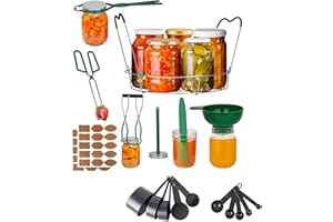 Toowood Canning Supplies Boxed Set, Canning kit, Stainless Steel CanningSet, Canning Supplies Starter kit, Jar Lifter, Foldin