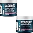 Glycolic Acid 20% Resurfacing Pads for Face & Body with Vitamins B5, C & E, Green Tea, Calendula, Allantoin - Exfoliates Surface Skin and Reduces Appearance of Fine Lines and Wrinkles - 2PK