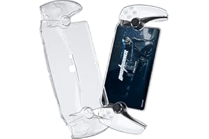 TIILETZOTE Protective Case for Sony Playstation Portal, PS5 Portal Case with Ergonomic Grip, PC Material Never Yellow, Military Grade Protection Cover Case for Playstation Portal Remote Player Game Case (Clear)