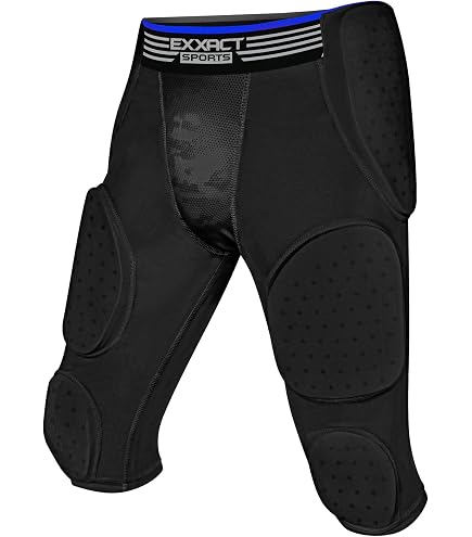 CHAMPRO Boys Tri-Flex 5-Pad Built-In Hip, & Tri Flex Integrated 5 Pad Football Girdle With Built In Hip Tail Thigh Pads White Grey Inset Small Us