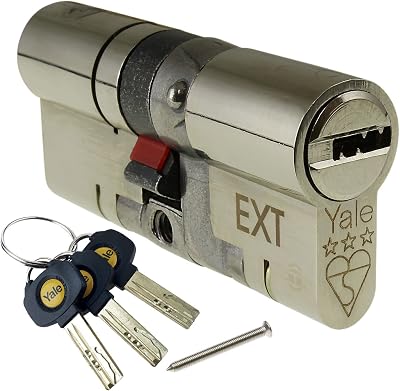 Yale Anti-Snap 3 Star Euro Double Cylinder Nickel 95 mm High Security