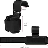 WFX Weight Lifting Hooks Non-Slip Rubber Grips 8mm Neoprene Padding 600 lbs view 8