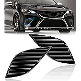 TMNIFLEG Front Bumper Fog Light Cover Compatible with Toyota Camry SE XSE 2018 2019 2020 ABS Glossy Black Fog Lamp Covers 81481-06180