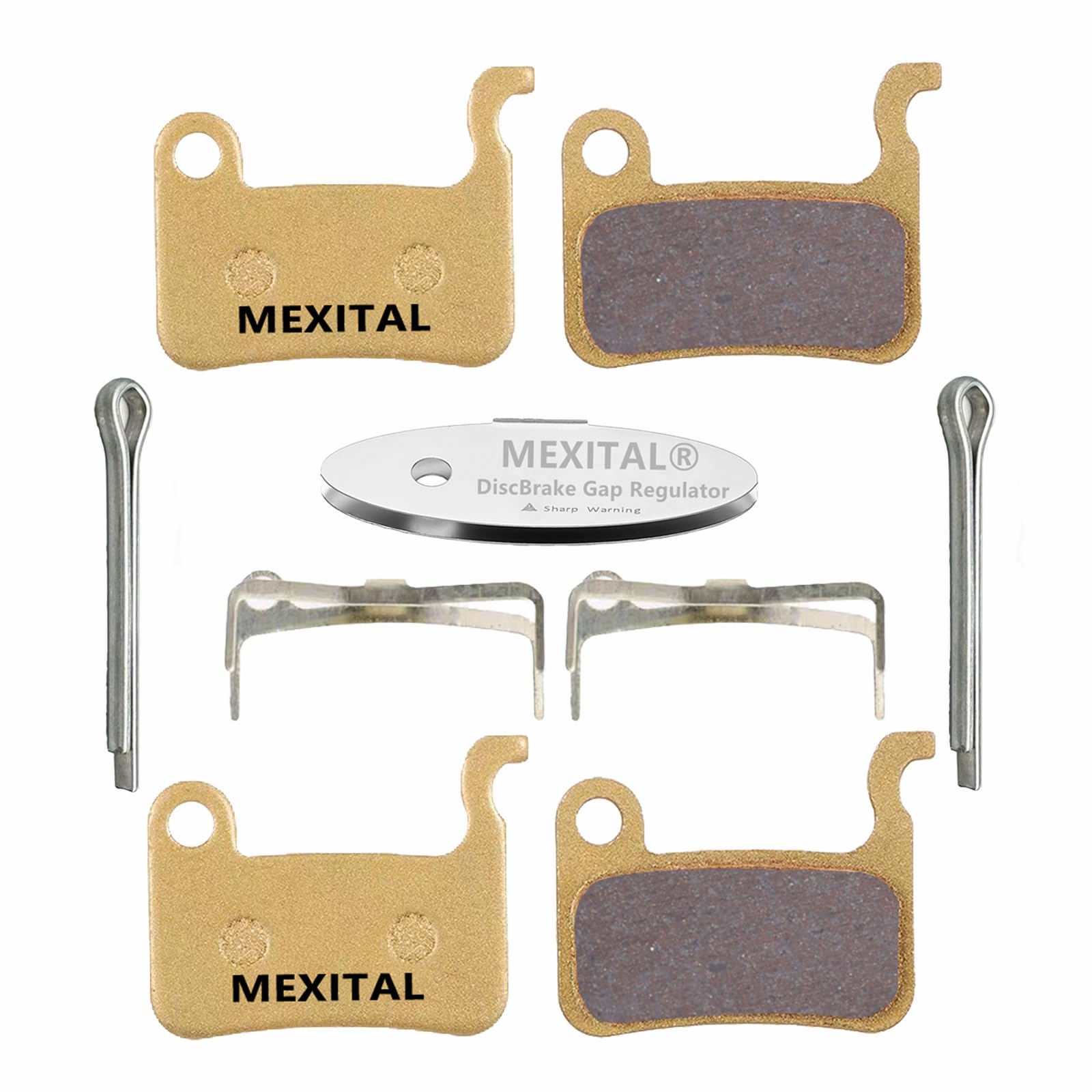 MEXITAL 2 pairs Sintered Disc Brake Pads fit for Shimano LX M585 Deore M505 M535 M545 M595 M596 Hone M601 SLX M665 XT M765 M775 M776 SAINT M800 XTR M965 M966 M975 BR-R505 S501 S500 T665 T605 MXTS03-2