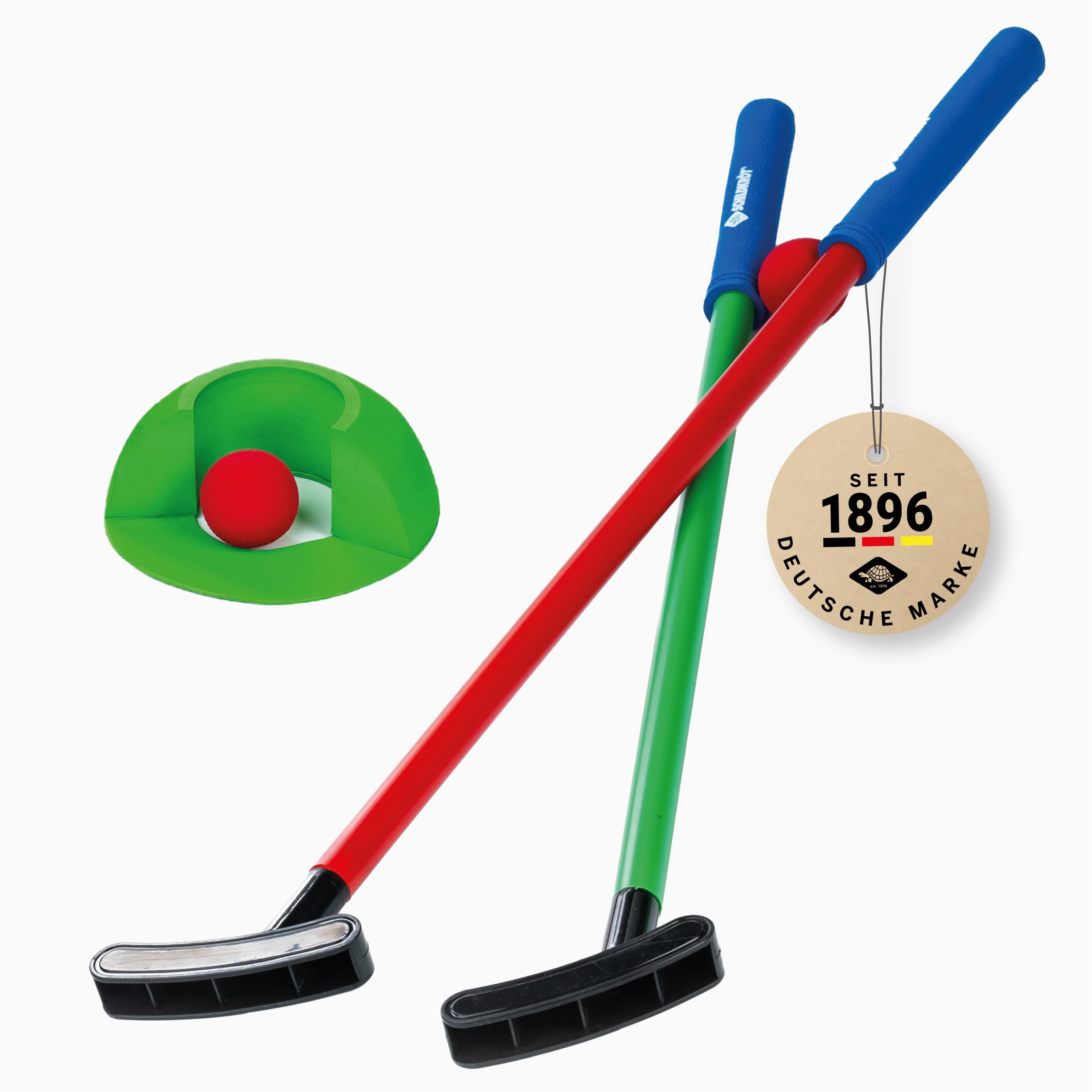 Schildkröt Mini Golf Set, for Children, for Indoor and Outdoor, Complete Set with 2 Clubs, 1 Free-Standing Target Hole and 2 Balls, for 2 Players, 970307