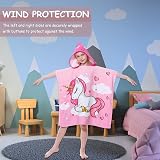 MOKANI Kids Hooded Poncho Towel Pink Unicorn 75x75 cm 6-14 Years view 3