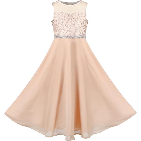 Robe De Fille D'honneur Junior En Mousseline - Soirée, Mariage, Bal - Tailles 2 à 18 Ans (1-18 Ans)
