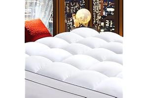 King Size Mattress Topper Pillow Top Bed Topper for Pressure Relief, Cooling Mattress Pad Quilted with 900GSM Down Alternativ