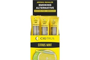Cigtrus Smokeless Air Inhaler - Natural Smoking Alternative | Tobacco-Free, Nicotine-Free, & Non-Electric | Oral Fixation Craving Relief - Quit Smoking Aid & Stop Vaping Aid | Lemon Lime- 20 Pieces