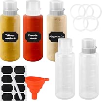 Amazon.com: 5pcs 12oz Porous Condiment Squeeze Bottles with Lids ...