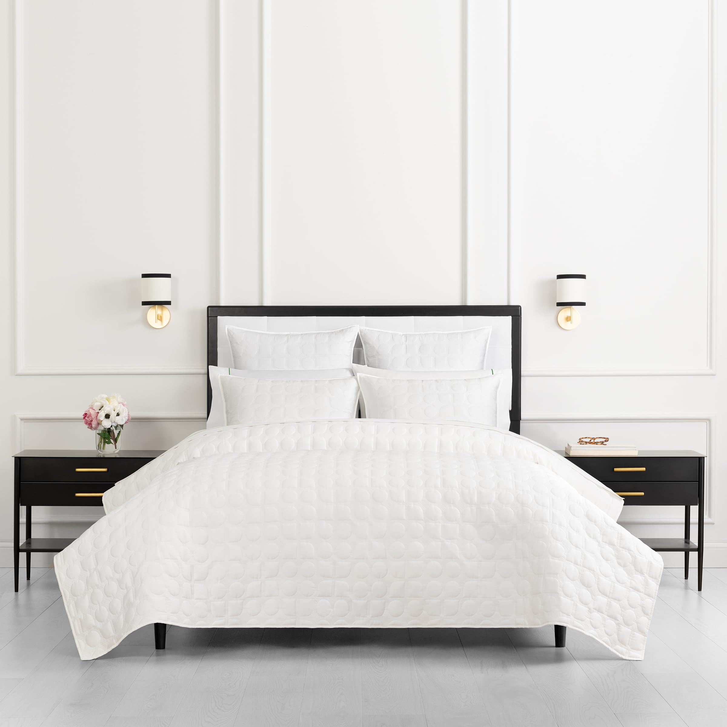 Kate Spade New York Noel Twin Quilt Bedding Set, 200 Thread Count and 100% Cotton Cover, All Season 2 Piece Reversible Bedding Set, Machine Washable, Marshmallow