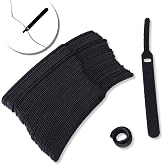 Reusable Cable Straps Wire Ties Self Fastening Hook and Loop, Pack of 50 Adjustable Cord Fastener Cable Organizer, 11 CM (Black)
