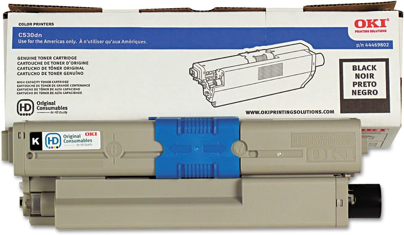 OKI 44469802 44469802 Toner, 5,500 Page-Yield, Black