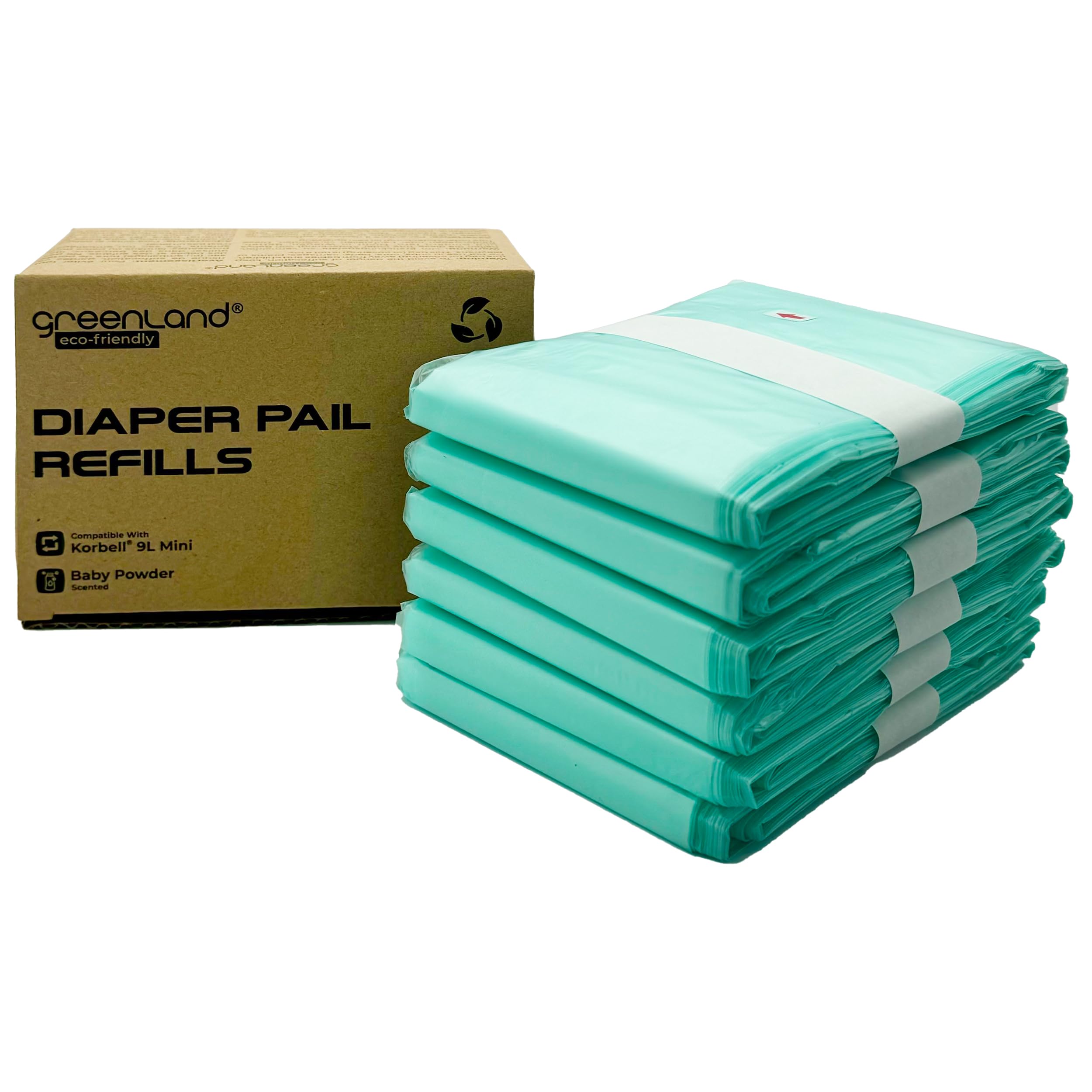 Best Value Eco-Friendly Refills for Korbell Diaper Pails 6-Pack (Blue - Mini 9L) — image 1