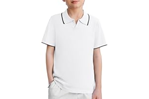 Arshiner Boys Polo Shirts Short Sleeve Vintage Knit Golf Shirts School Uniform Shirt Kids Casual Tee Tops for 4-14 Years