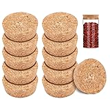 BENECREAT 12 Pcs Cork Bottle Stoppers, Cork