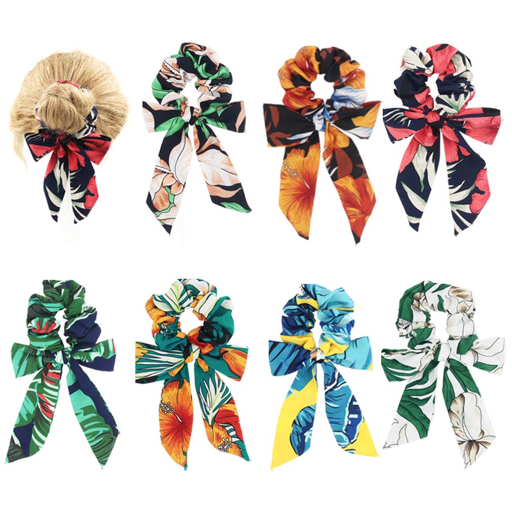 Amazon Com Susulu Hair Scrunchies Banana Leaf Streamer Bow