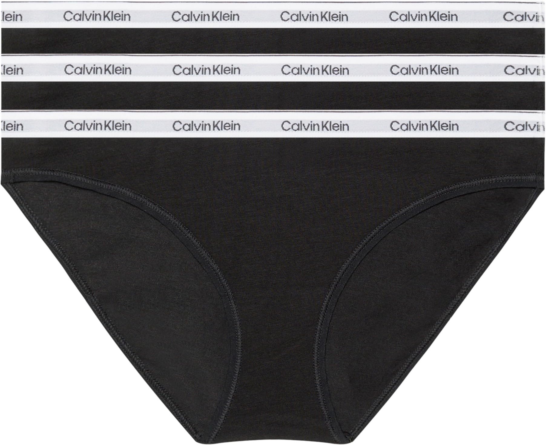 Calvin Klein Damen 3er Pack Slips Bikini Form Baumwolle mit Stretch