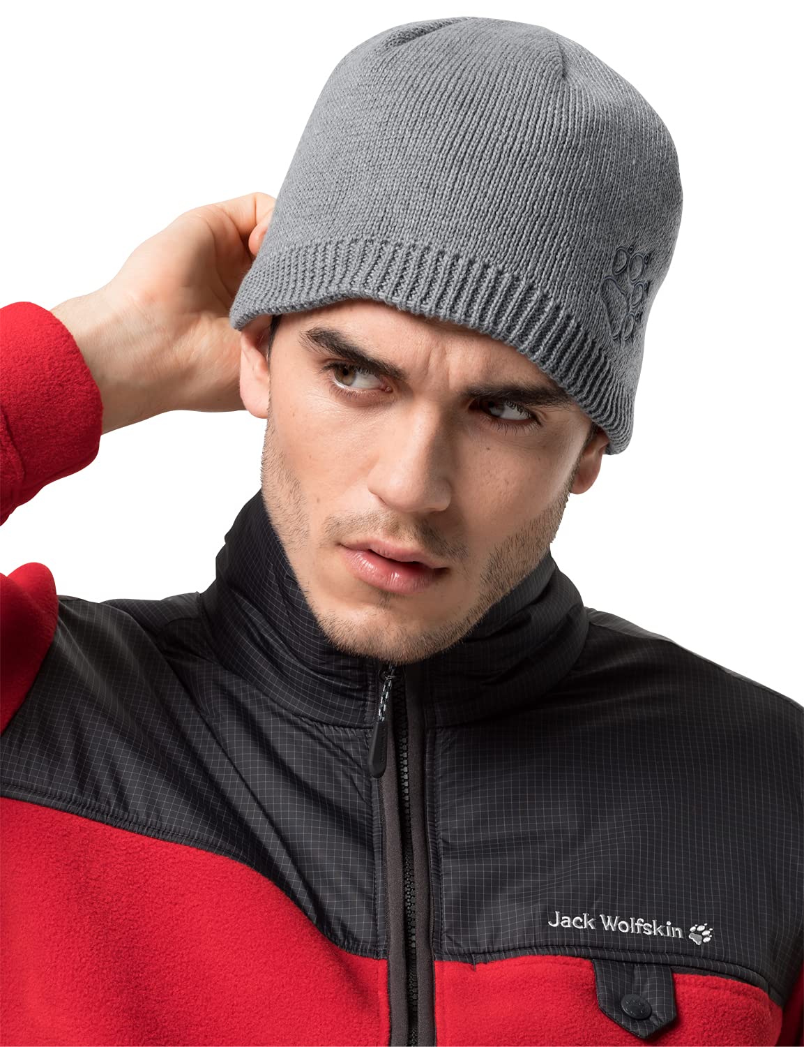 Jack Wolfskin Unisex Stormlock Paw Cap Windproof Hat, unisex_adult, Windproof hat., 1908721, light grey, L