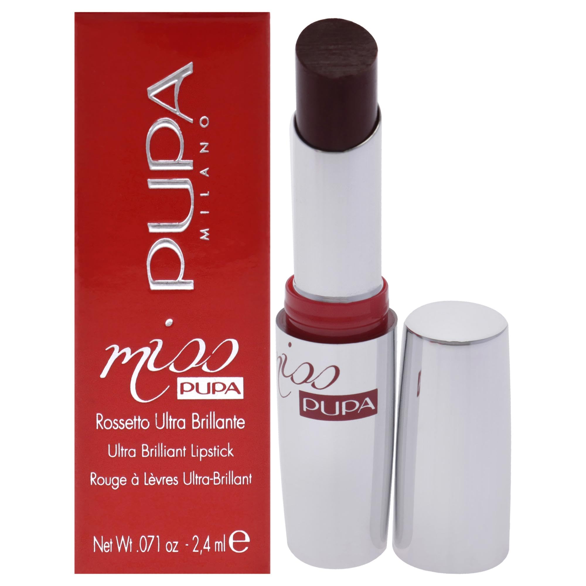 PUPA Milano Miss PUPA Ultra Brilliant Lipstick, Ruby Red 2.4 ml