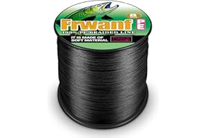 FRWANF 8 Strand Braided Fishing Line - Colorfast - Zero Stretch - High Strength - Abrasion Resistant Braided Line - Thousands of Choices in 9 Colors - Professional Performance in Salt or Fresh Water