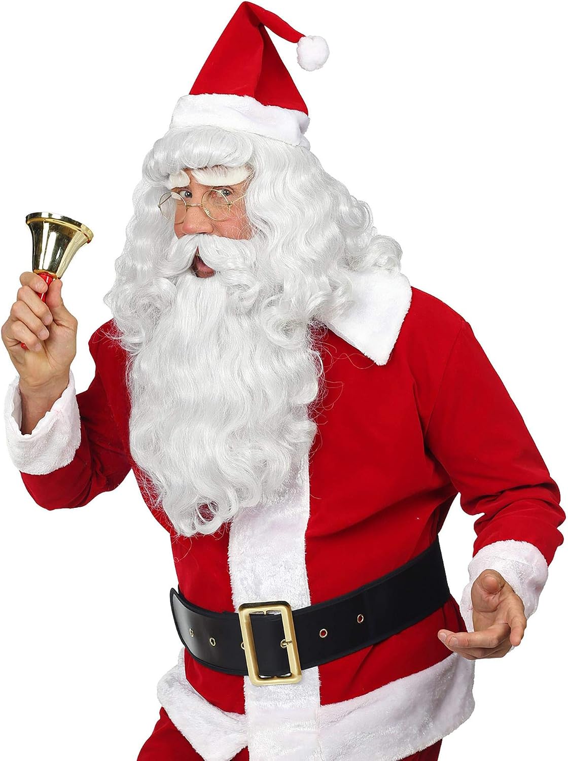 WIDMANN 46943 Santa Wig Beard and Moustache, White, white us - Image 4