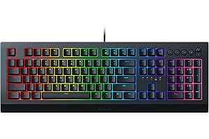 Razer Cynosa V2 Gaming Keyboard: Customizable Chroma RGB Lighting - Individually Backlit Keys - Spill-Resistant Design - Programmable Macro Functionality - Dedicated Media Keys