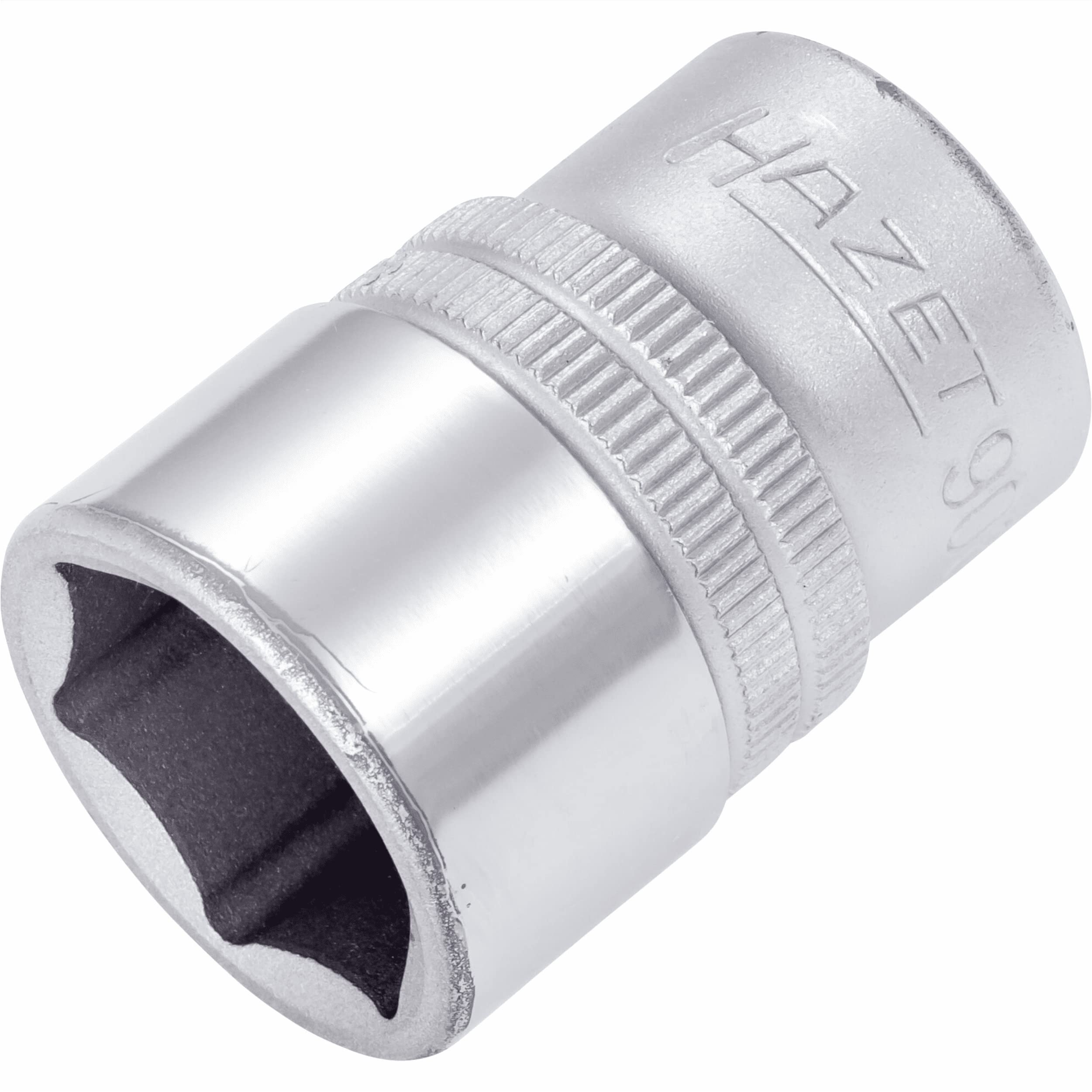 HAZET 900-19 38 mm 6-Point Hexagon Traction Profile Socket - Chrome-Plated/Polished