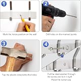 GlazieVault Stainless Steel Coat Hooks Wall Mounted 2 Pack view 2