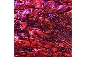 OCEAN SHELL STUDIOS. Abalone Shell Inlay Veneer for DIY or Professional Inlay Embellishments - Sustainable New Zealand Paua Purple Agate- With 3M Double Sided Tape Backing - 9.45"X2.75"…