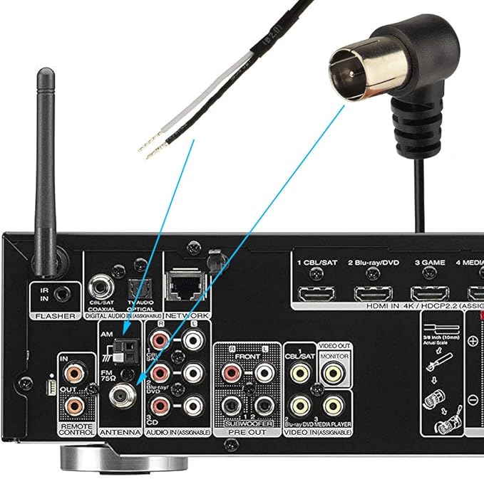 Amazon Com Bingfu 75 Ohm Fm Antenna Fm Antenna And Am Loop Antenna For Pioneer Onkyo Yamaha Marantz Indoor Hd Radio Fm Radio Bluetooth Home Stereo Receiver Av Audio Vedio Home Theater Receiver