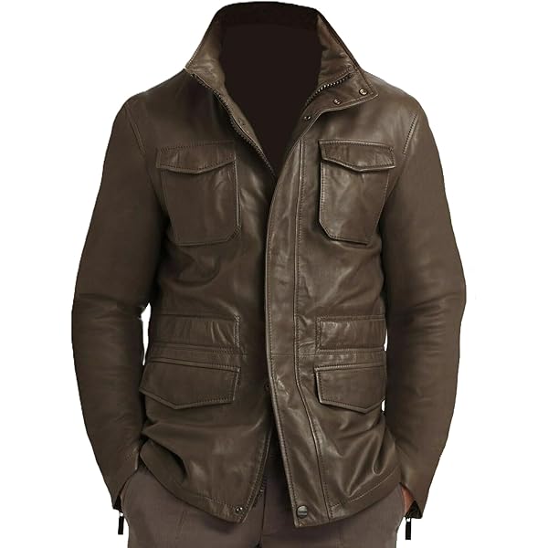 HiFacon US Army Leather M65 Field Jacket Men Military M-65 Cargo