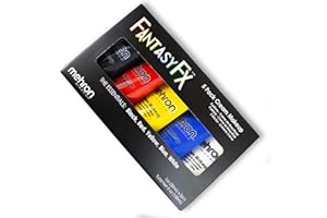 Mehron Makeup Fantasy FX Cream Makeup | Water Based Halloween Makeup | Face Paint & Body Paint For Adults 1 fl oz (30ml) (5 Pack Set Black, Red, Yellow, Blue, & White)