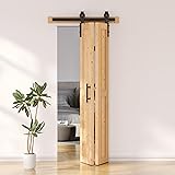 SKYSEN 30" X 84" Bifold Barn Door with 36" Bifold