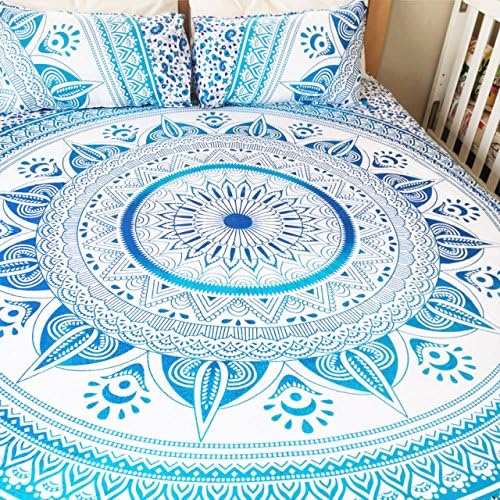 Hippie Indian Mandala Double King Size Duvet Cover Doona Blanket Bohemian Throw Bedsperad by Handloom House