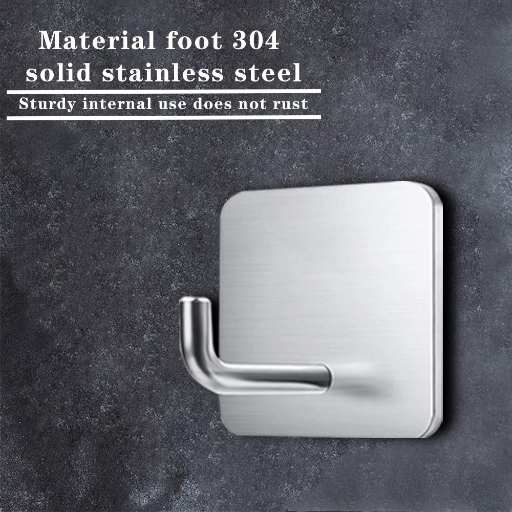 sunvito 4 Packs Wand Selbstklebend Handtuchhaken, Aufhängehaken aus Edelstahl 304 für Bad, Küche und Büro, Bademantelhaken, Key Hook, Handtuch