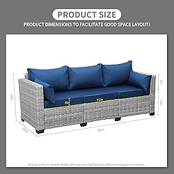 Rattaner Outdoor Furniture Outdoor Couch Grey